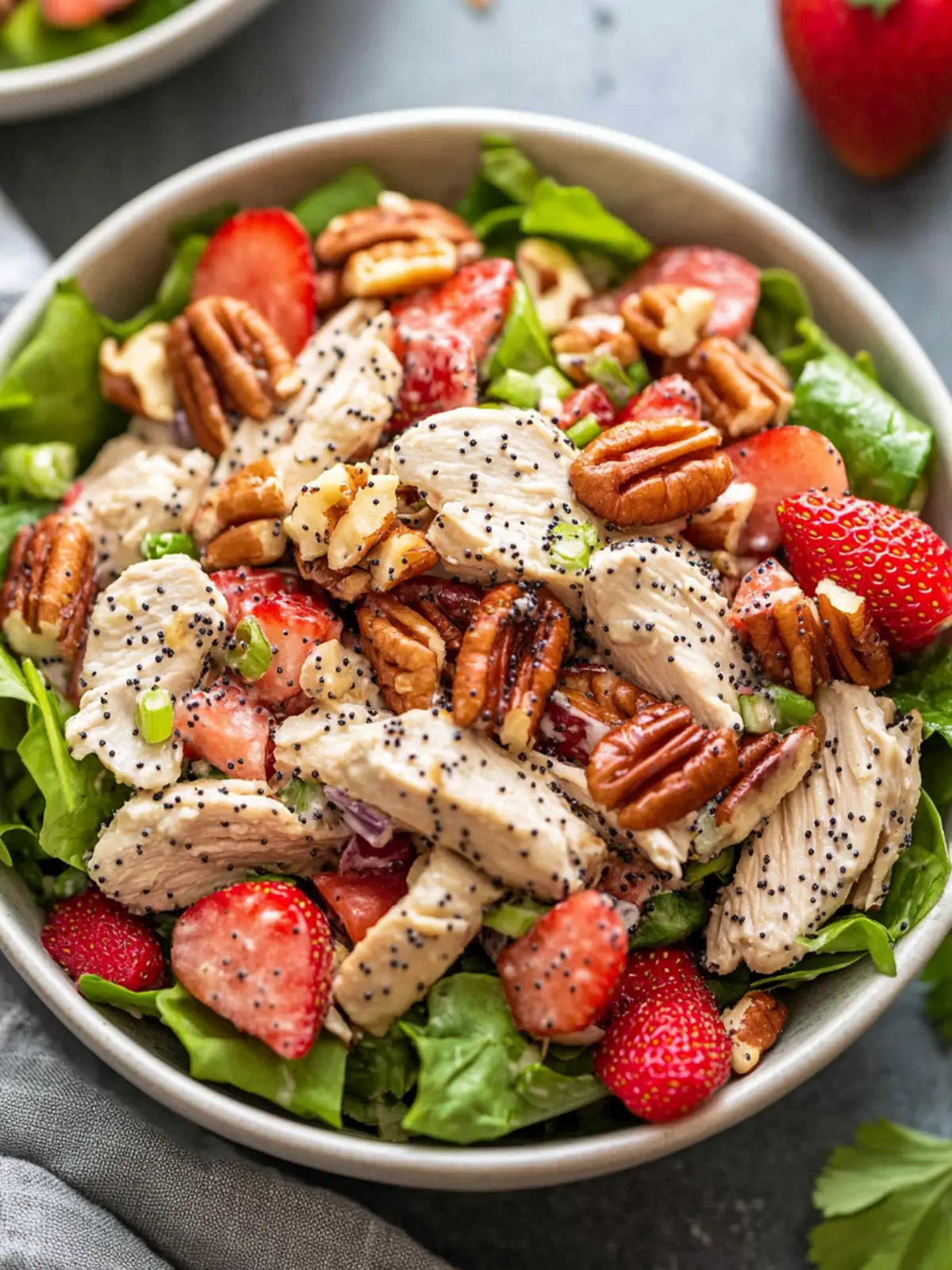 Irresistible Strawberry Poppy Seed Pecan Chicken Salad Delight