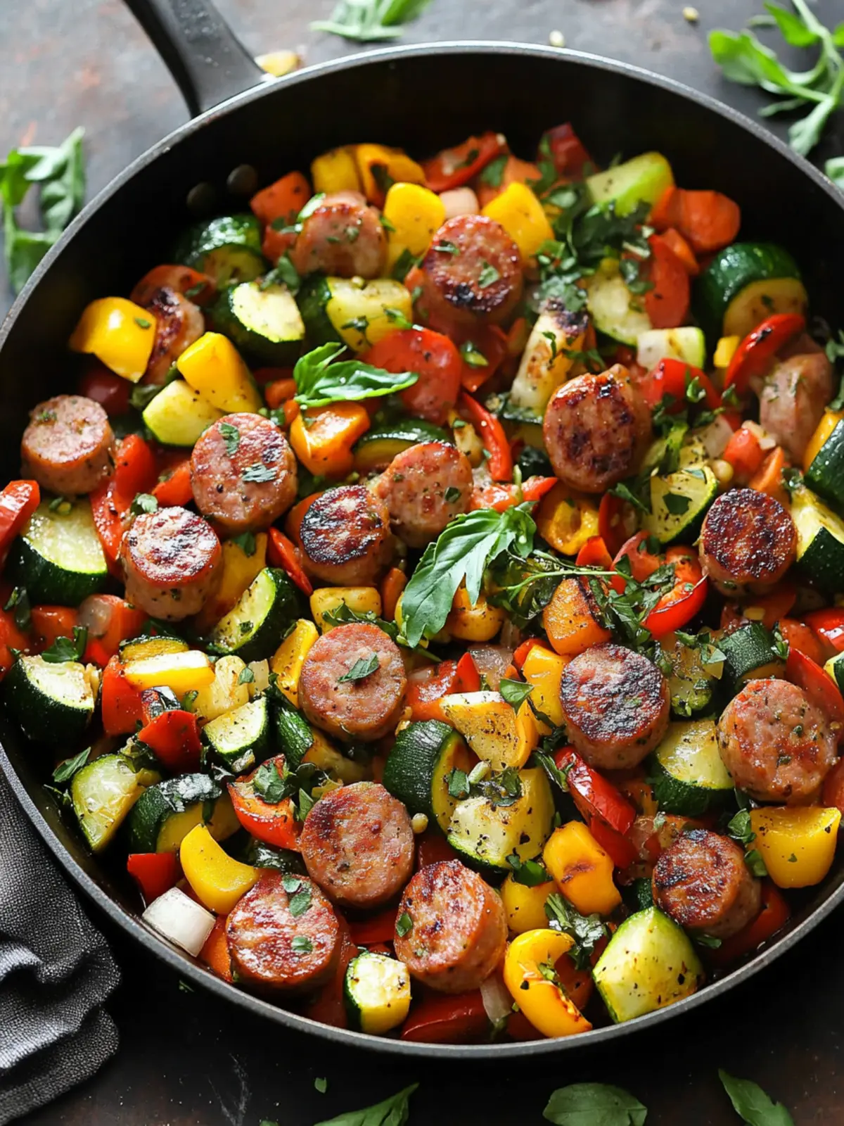 Sausage and Veggies Skillet - 30 Minute, One-Pan Meal