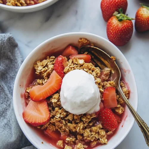 strawberry rhubarb crisp