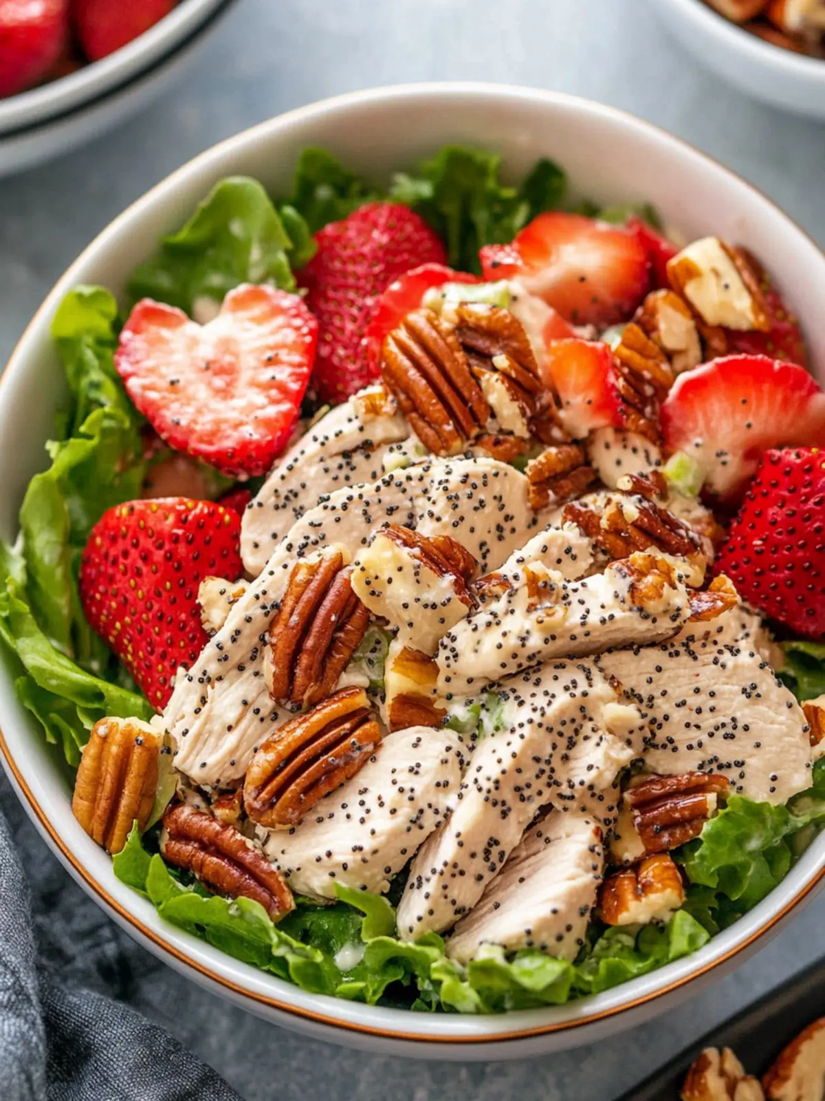 Strawberry Poppy Seed Pecan Chicken Salad