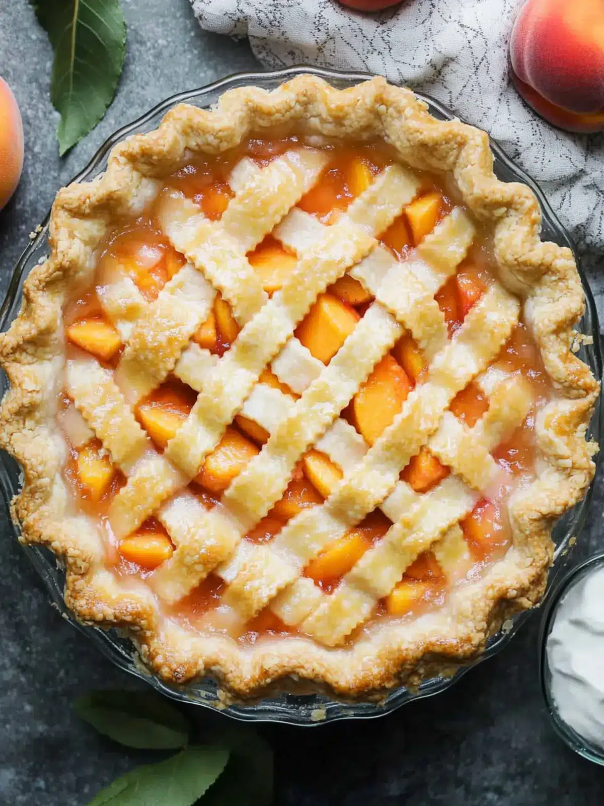 fresh peach pie