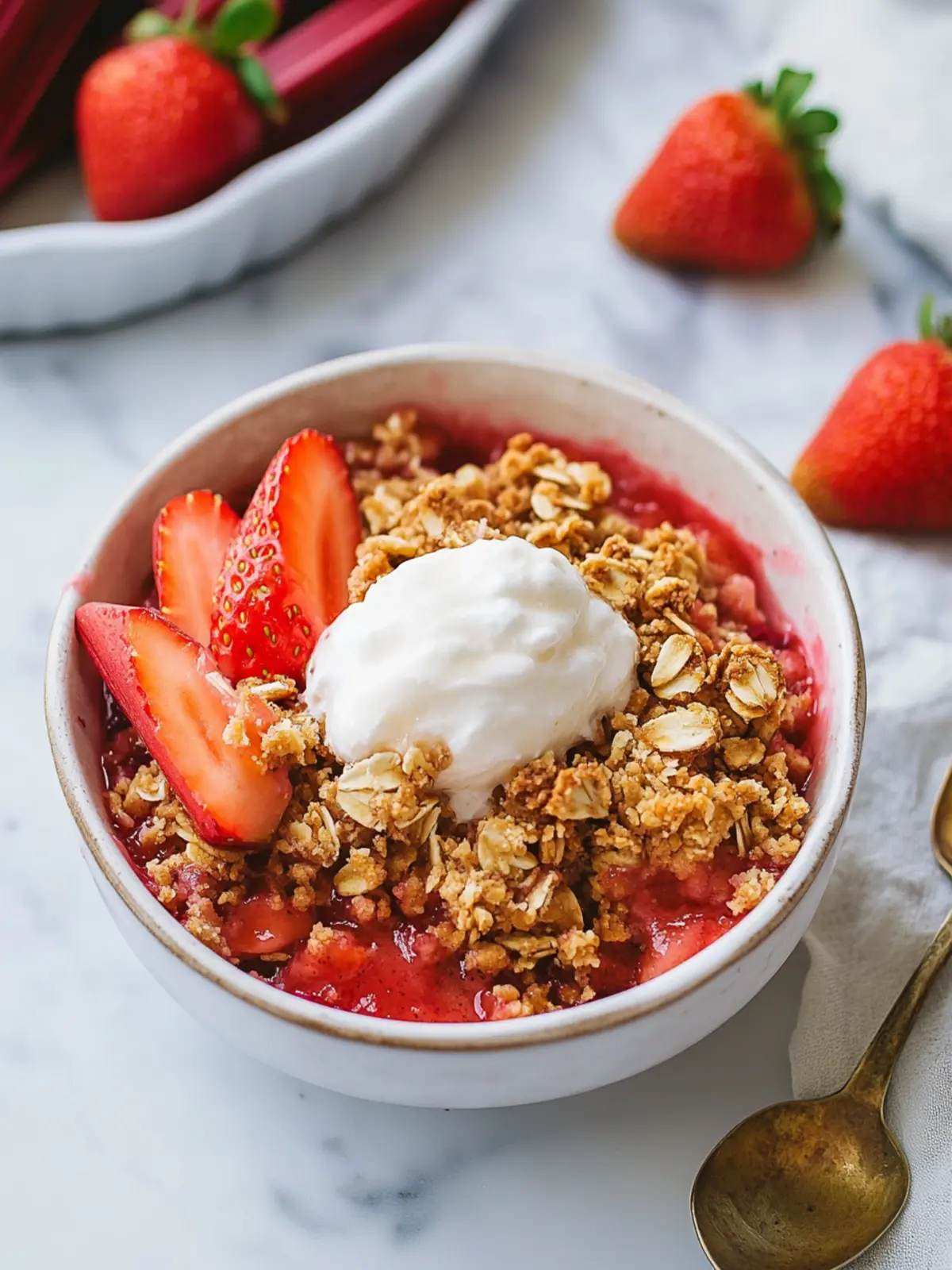 strawberry rhubarb crisp