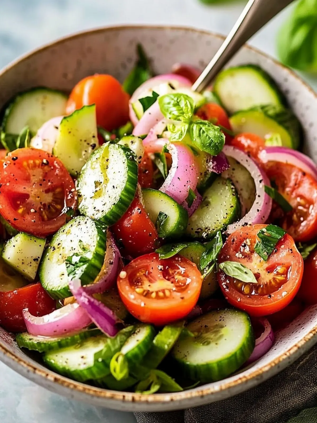 cucumber tomato onion salad