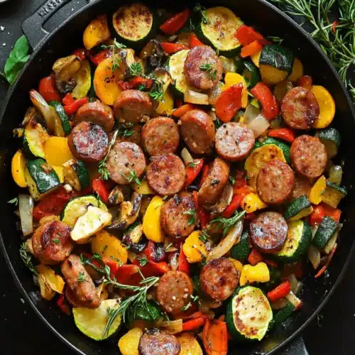 Sausage and Veggies Skillet - 30 Minute, One-Pan Meal